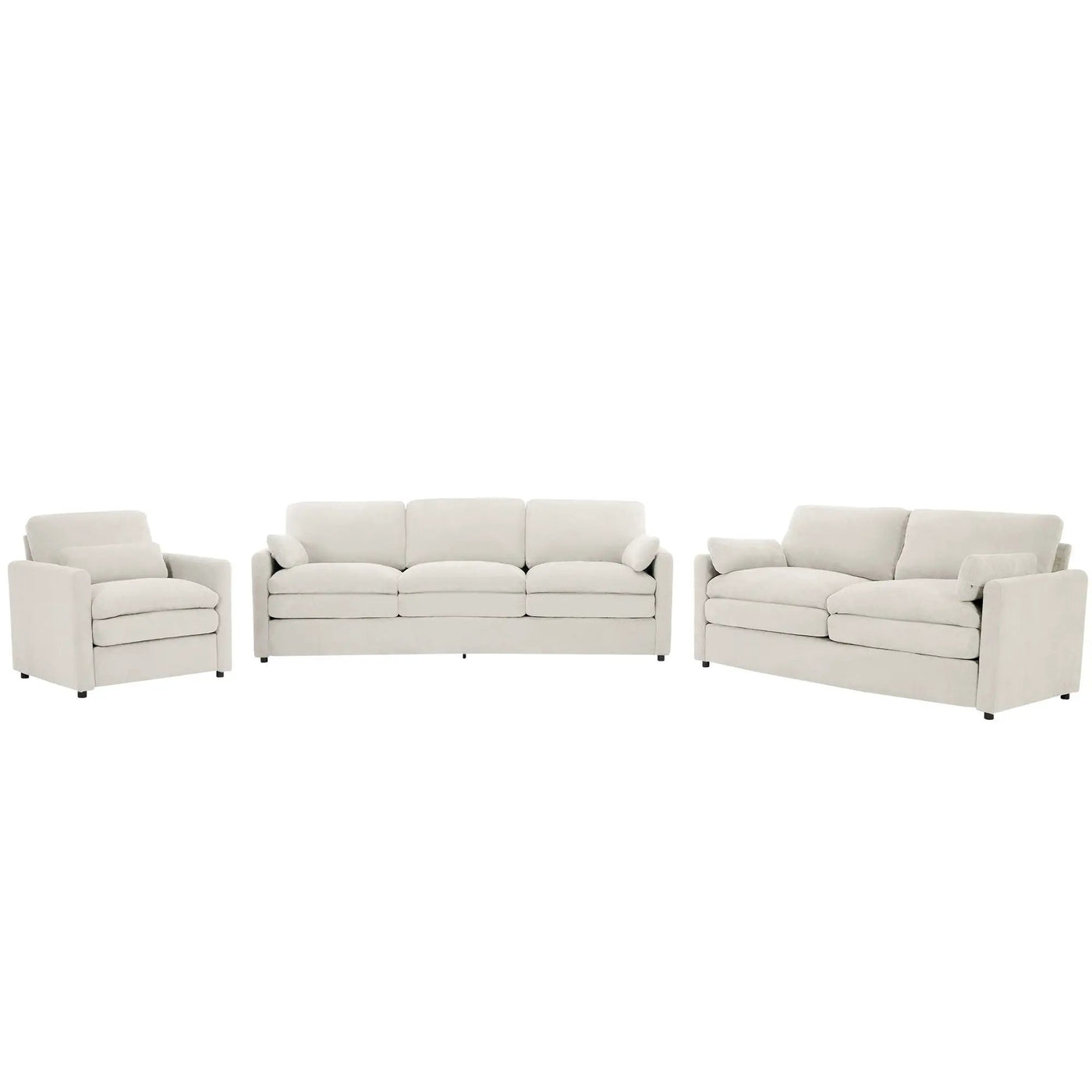Cozy Upholstered Sofa Set For Living Room by Unique Piece Furniture