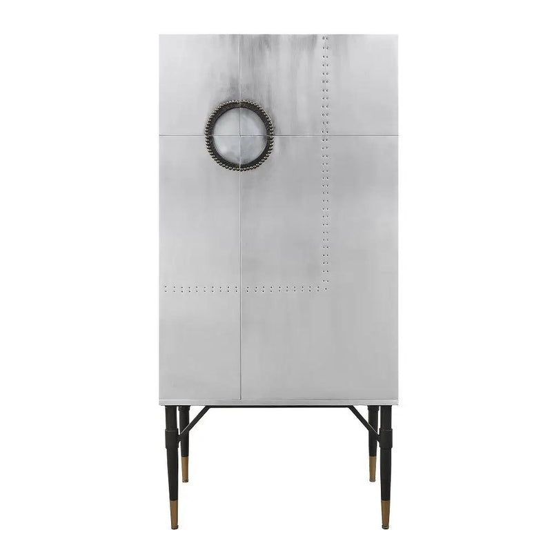 Yoela - Wine Cabinet - Leather & Aluminum by Unique Piece Furniture