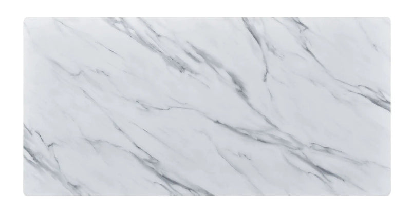 Landon - Coffee Table With Glass Marble Texture Top And Bent Wood Design by Unique Piece Furniture