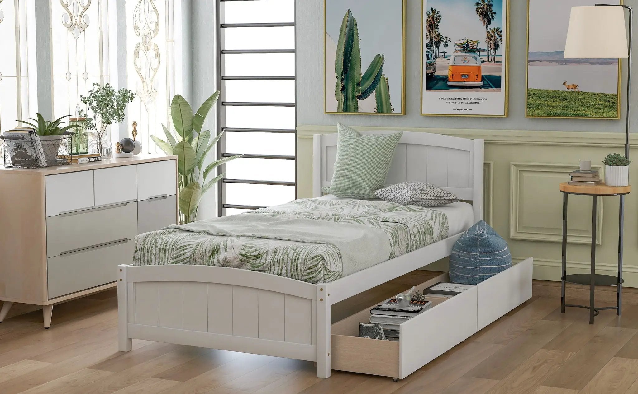 Platform Bed & Headboard, Footboard And Wood Slat Support by Unique Piece Furniture
