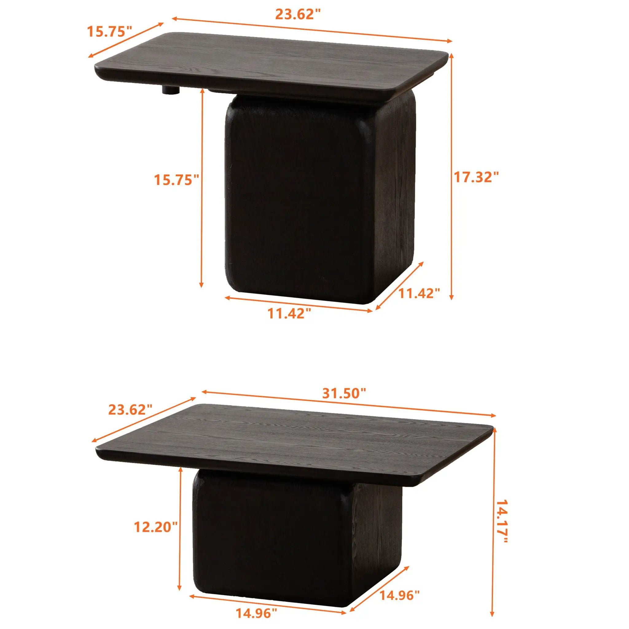 Square Coffee Table Set (Set of 2) by Unique Piece Furniture