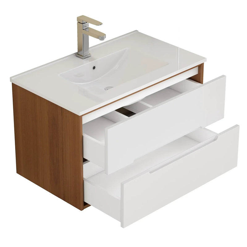32-Inch Wall-Mounted Bathroom Vanity With Sink Combo by HouseOfZazla