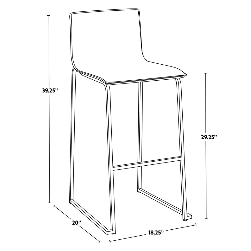 Mara - Contemporary Upholstered Barstool (Set of 2) by Unique Piece Furniture