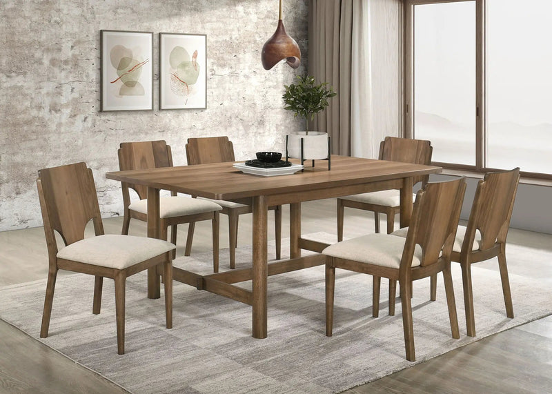 Crestmore 71-inch Rectangular Wood Dining Table Walnut by Unique Piece Furniture