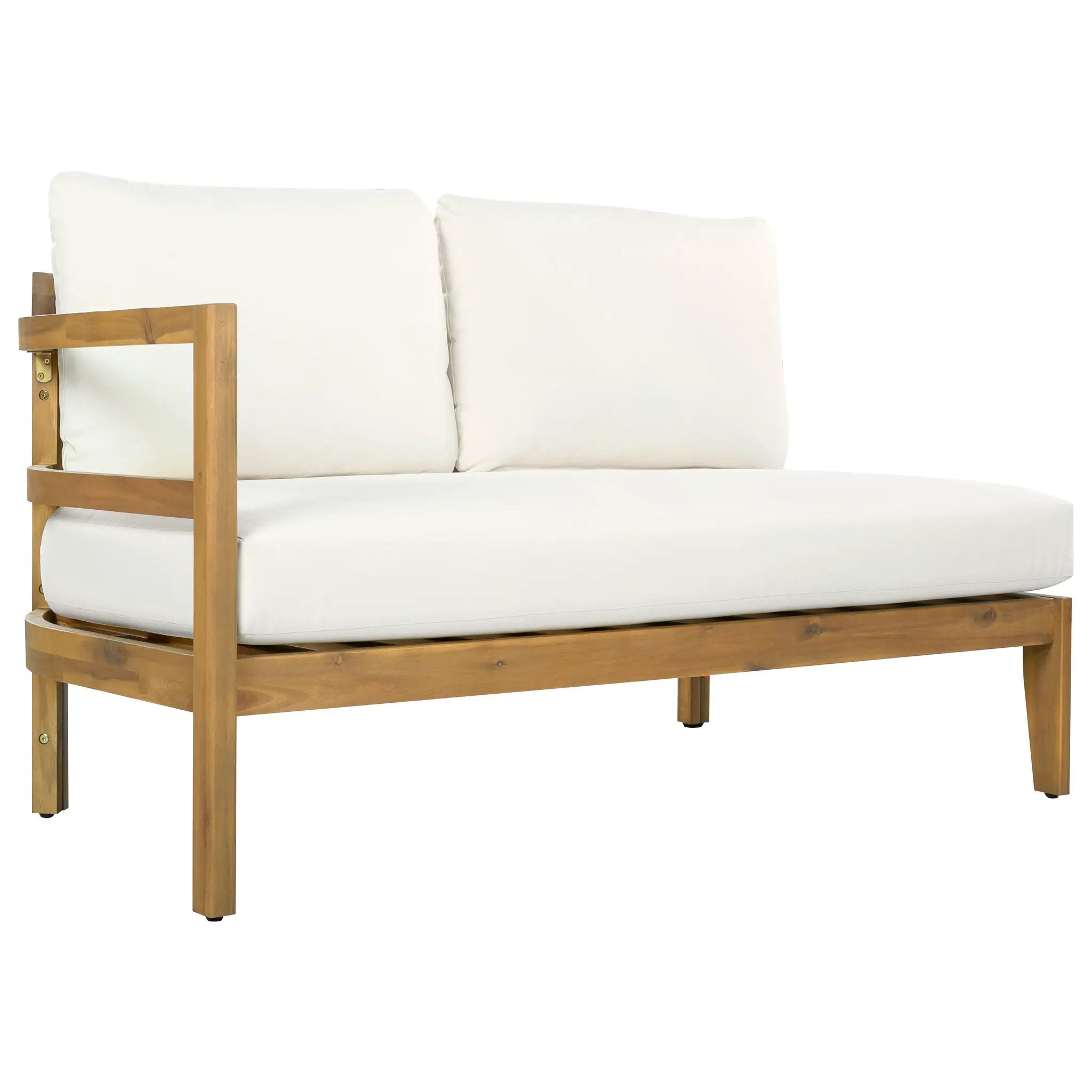 Outdoor Acacia Wood 5-Seater Sectional Sofa Set by HouseOfZazla