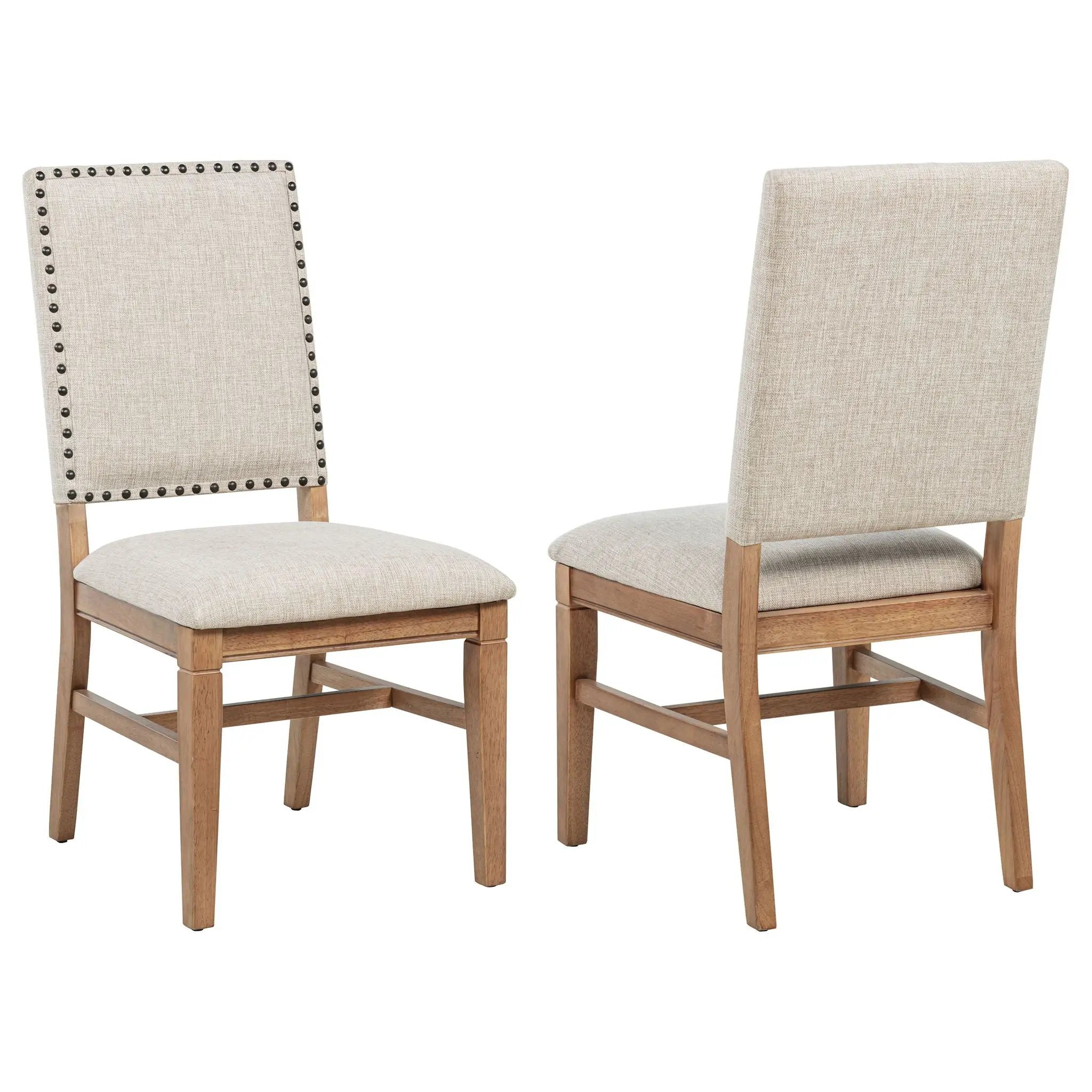 Middleton Upholstered Dining Side Chair Beige (Set of 2) by Unique Piece Furniture