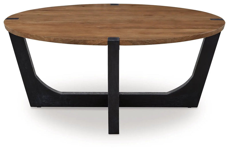 Hanneforth - Round Cocktail Table - Brown by Unique Piece Furniture