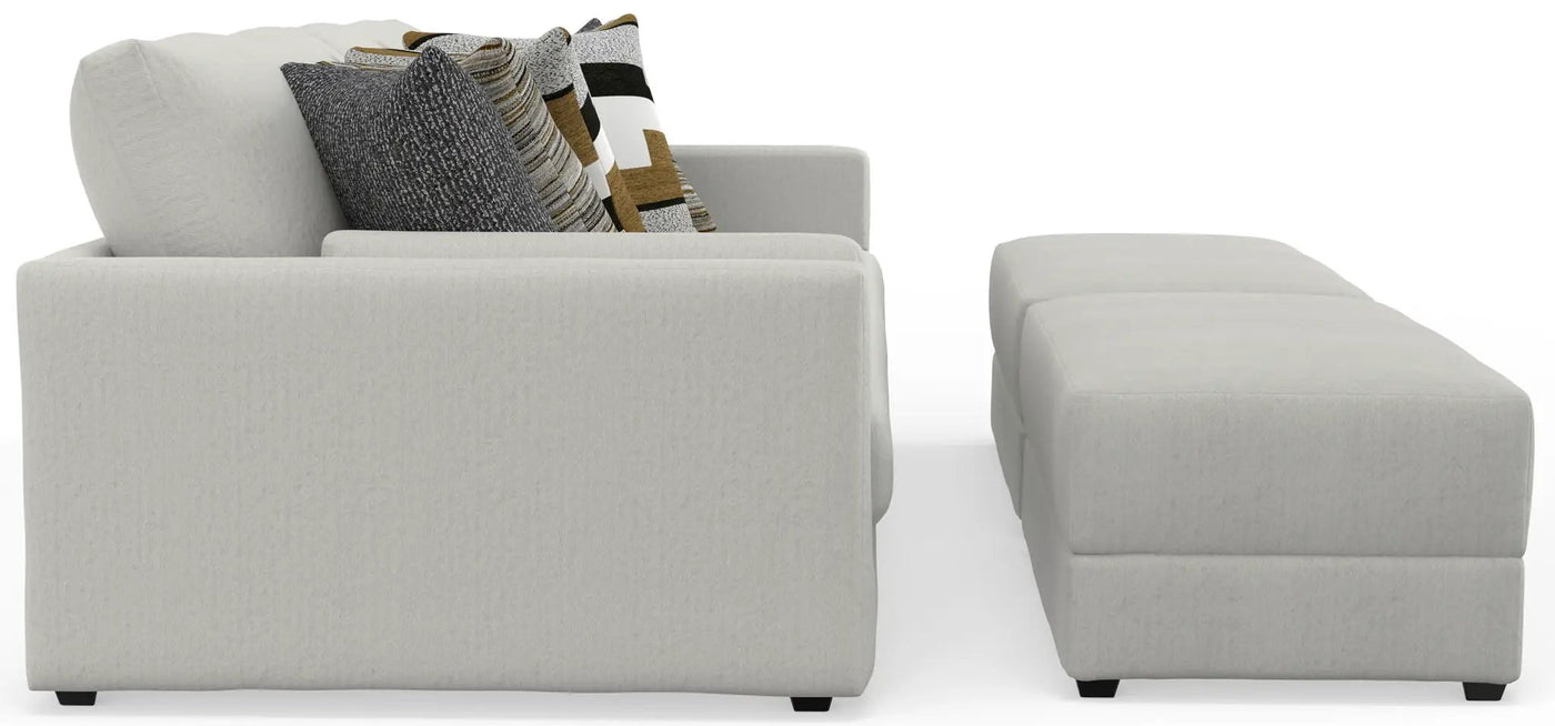 Trevor - Extra Deep Oversized Sofa With Included Storage Cocktail Ottoman by Unique Piece Furniture