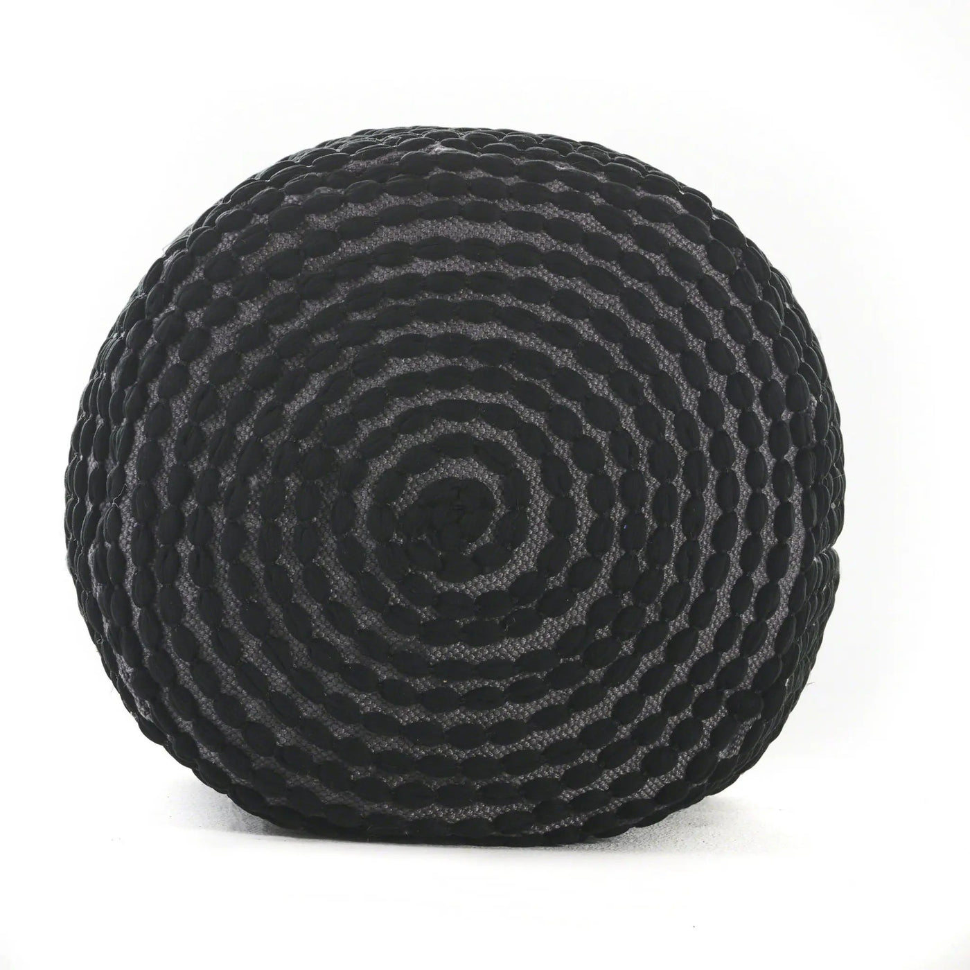 River Handcrafted Cylindrical Pouf in Water Resistant Fabric by HouseOfZazla