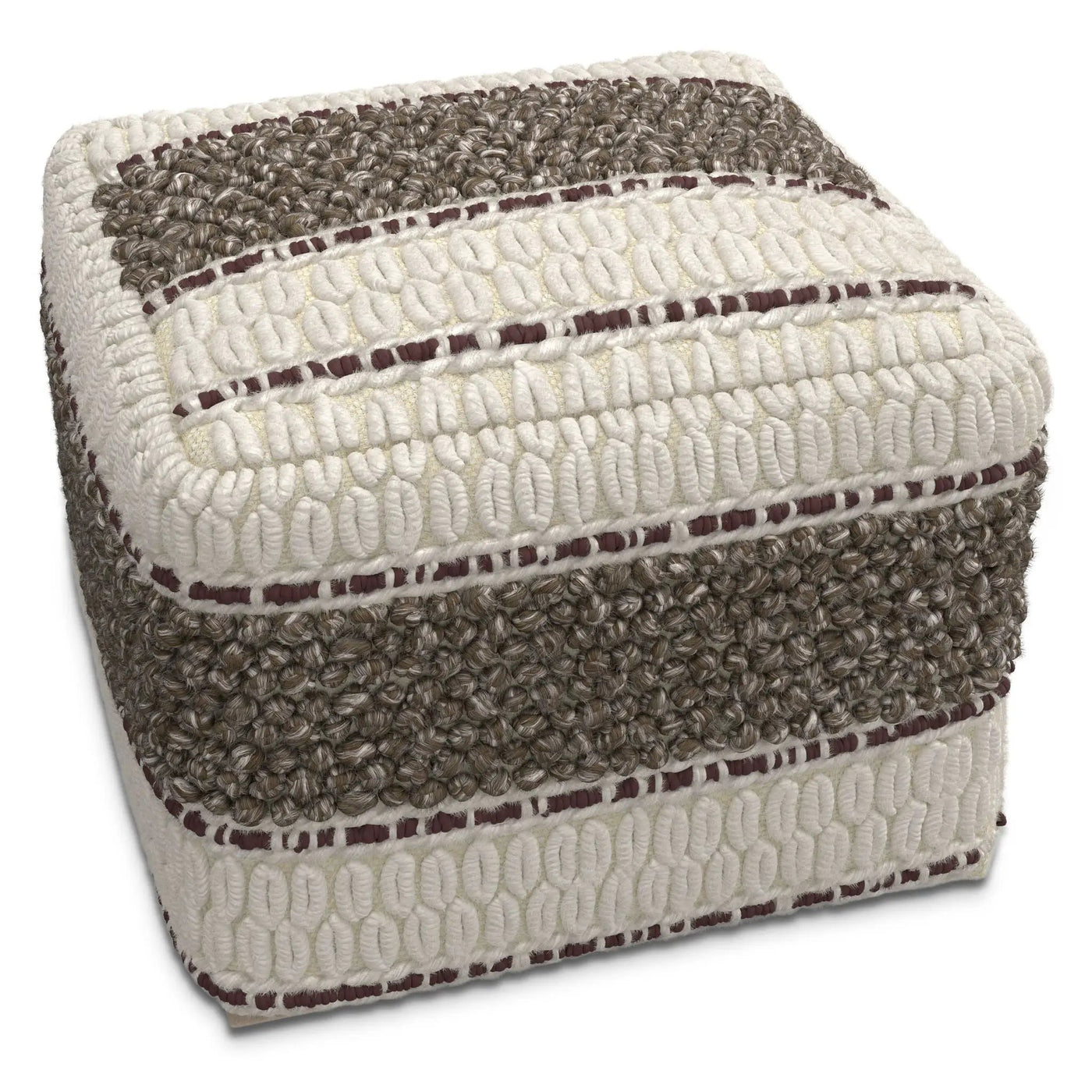 Grady - Handcrafted Square Pouf by HouseOfZazla