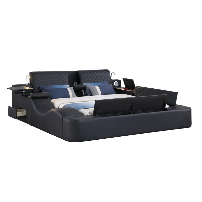 Zoya - Smart Multifunctional Bed, Built In Bluetooth Speakers, USB Charging by HouseOfZazla