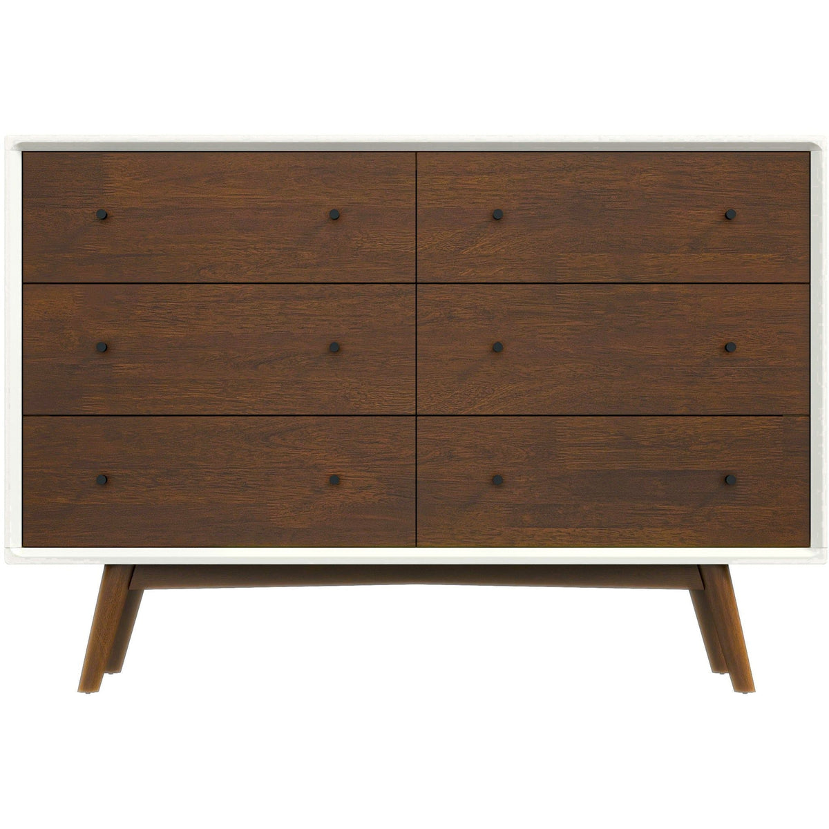 6-Drawer Dresser with Spacious Storage - Dark Brown / White, photo 11 of 14