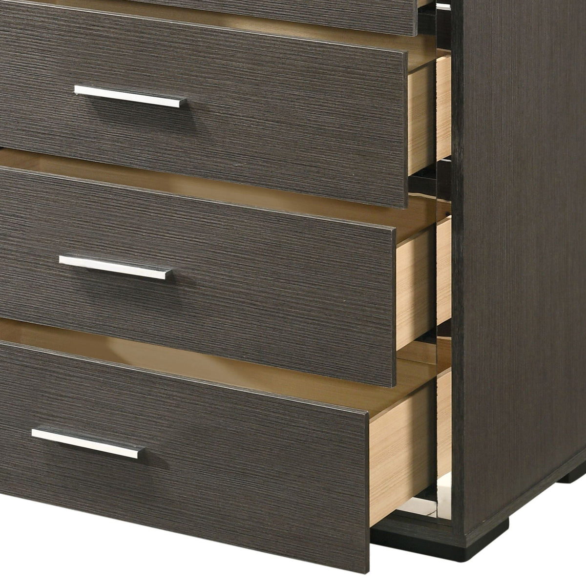 Escher Chest with Five Dovetail Drawers - Gray / Oak, photo 4 of 4