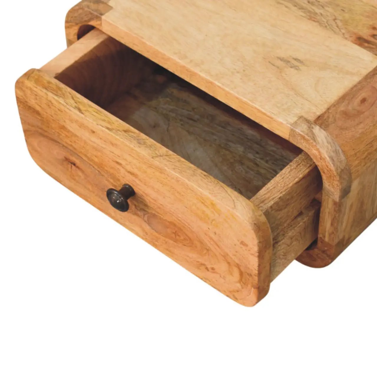 Avora Mini Wall-Mounted Oak-ish Nightstand, 1-Drawer by HouseOfZazla