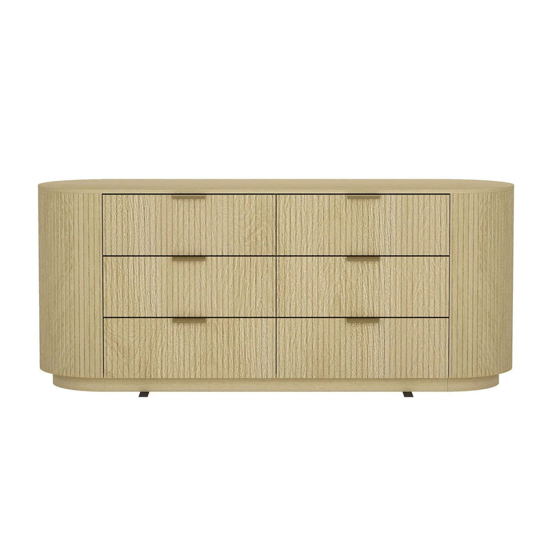 Olivia - Double Dresser With 6 Drawers - Oak by HouseOfZazla