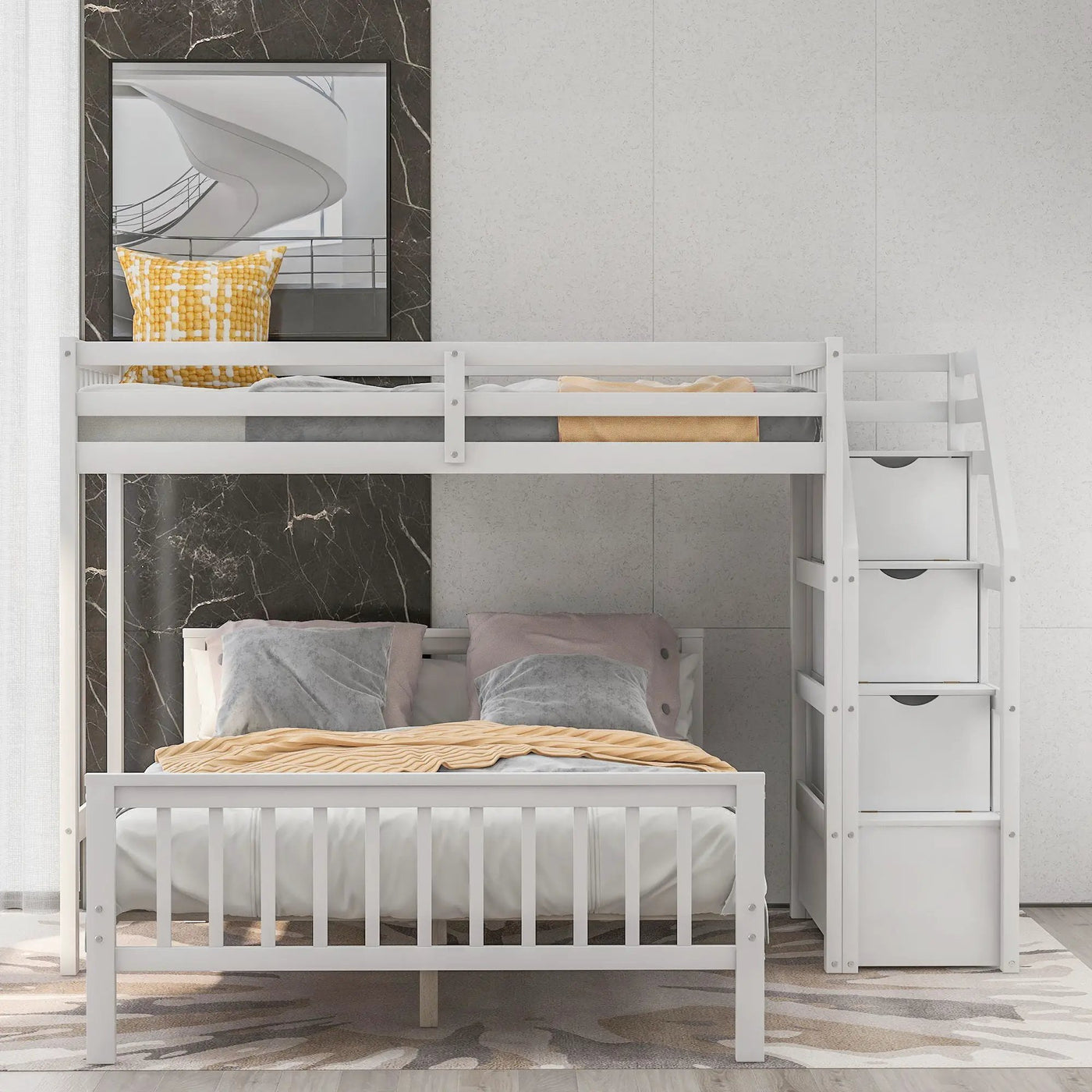 Loft Bed With Staircase And Storage by HouseOfZazla