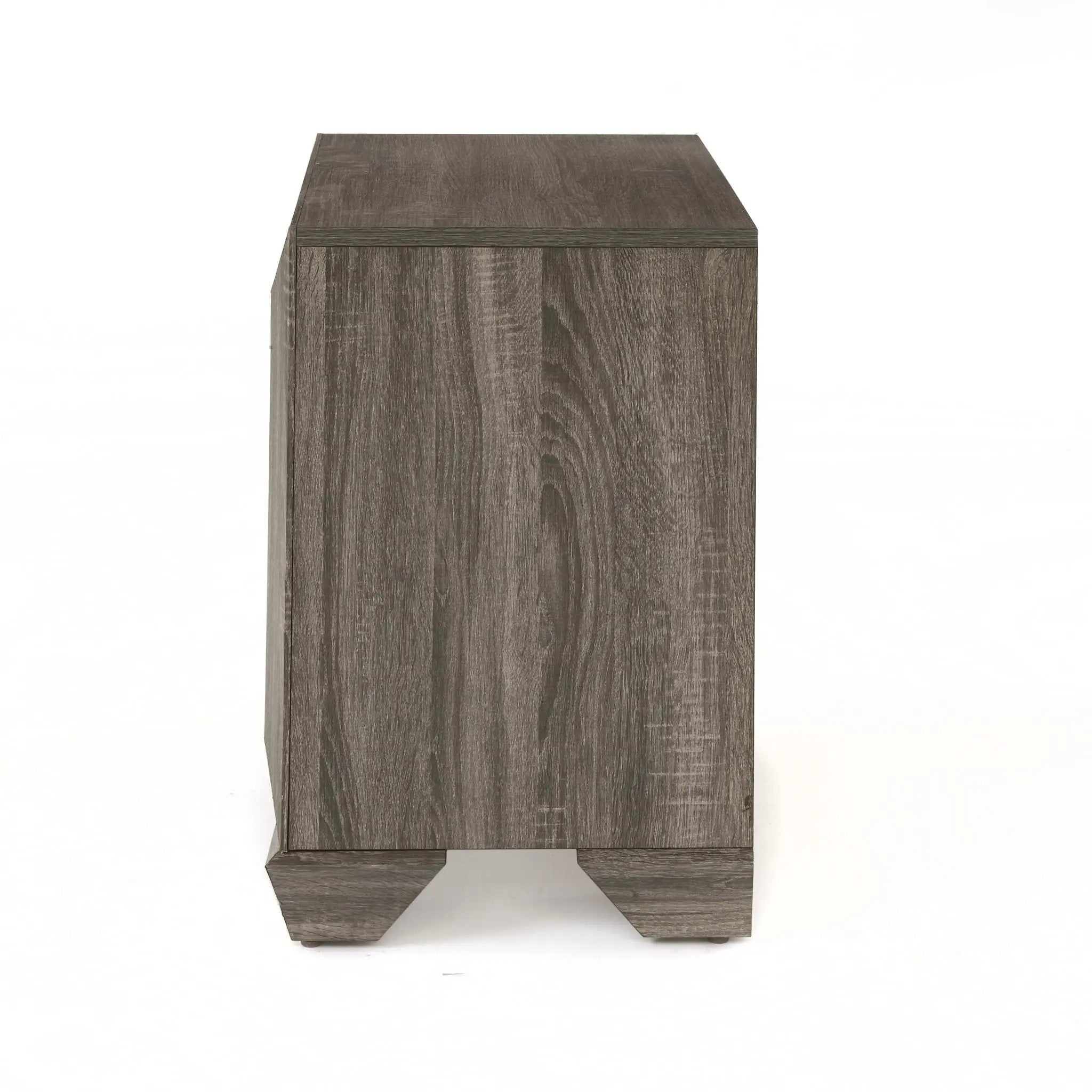 Lyndon - Weathered Grain Nightstand - Gray by HouseOfZazla