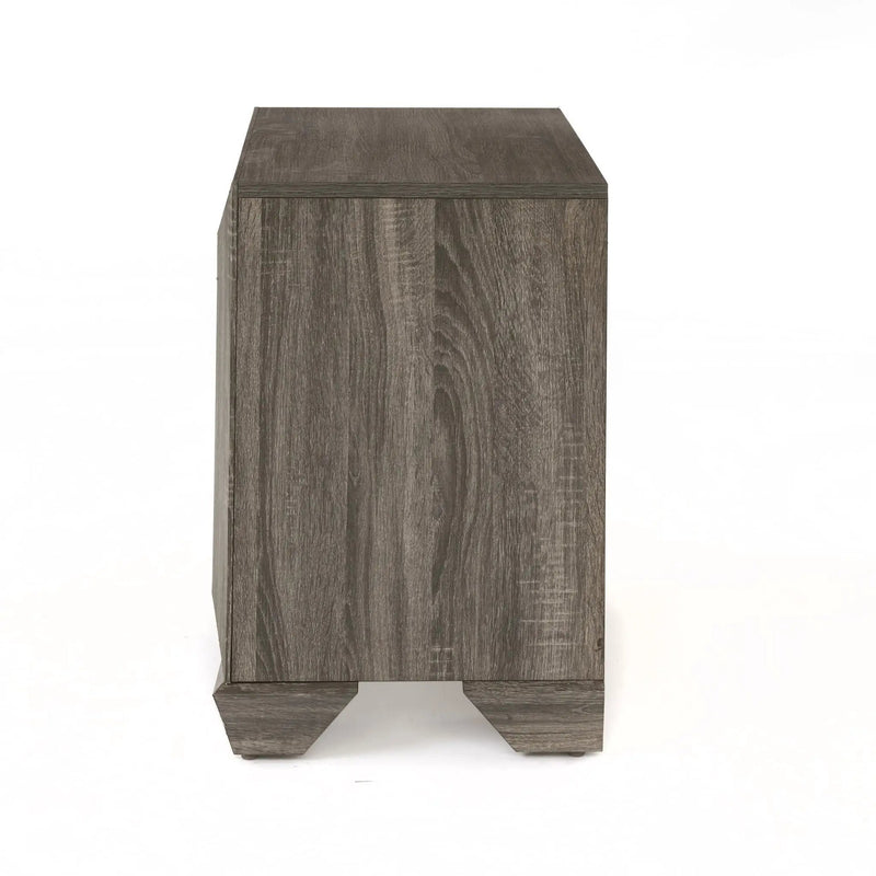 Lyndon - Weathered Grain Nightstand - Gray by HouseOfZazla