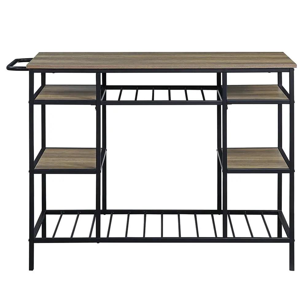 Lona - Kitchen Island - Rustic Oak & Black by Unique Piece Furniture