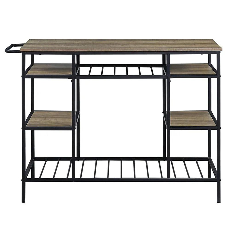 Lona - Kitchen Island - Rustic Oak & Black by Unique Piece Furniture