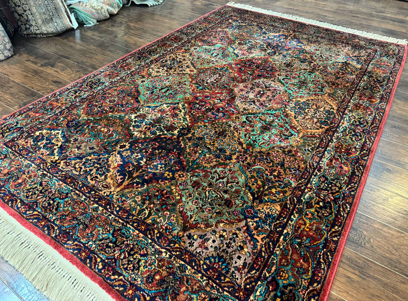 5.9 x 9 Karastan Rug Multicolor Panel Kirman #717, Original 700 Series, Wool by Jewel Rugs