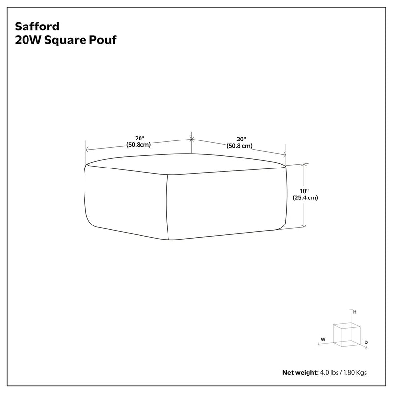 Safford - Square Outdoor / Indoor Pouf by HouseOfZazla