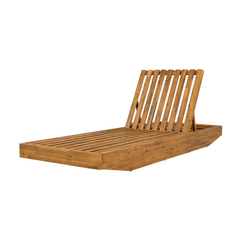 Modern Acacia Wood Outdoor Chaise Lounge by HouseOfZazla