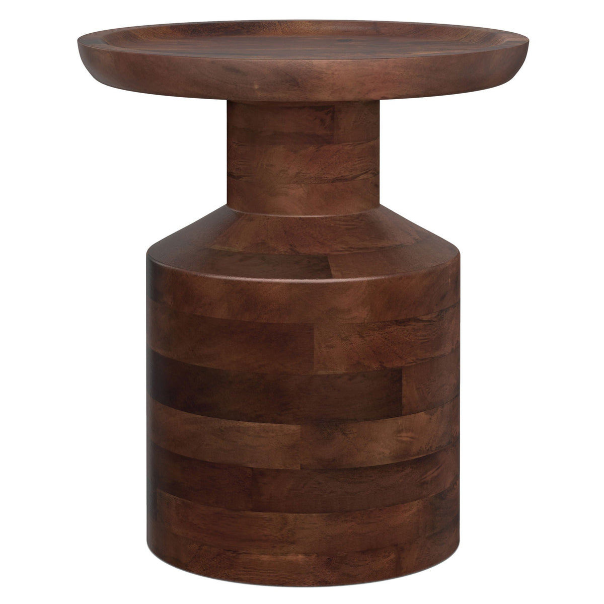 Handcrafted Wooden Accent Table with Sculptural Design - Multiple Colors, photo 29 of 32