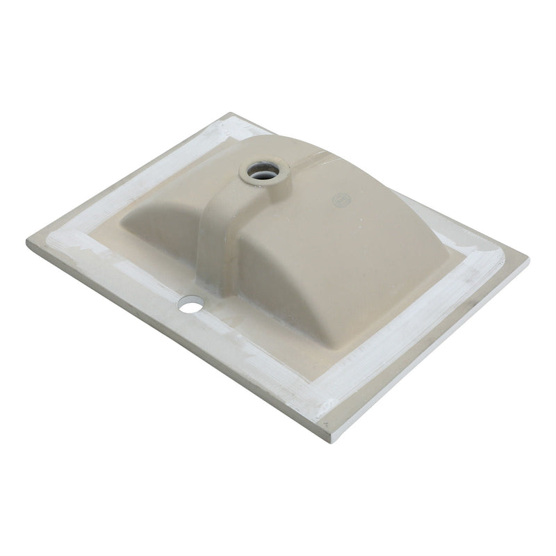 Console Sink With Legs, 24" X 18", Durable Porcela With Frame - White / Black by HouseOfZazla