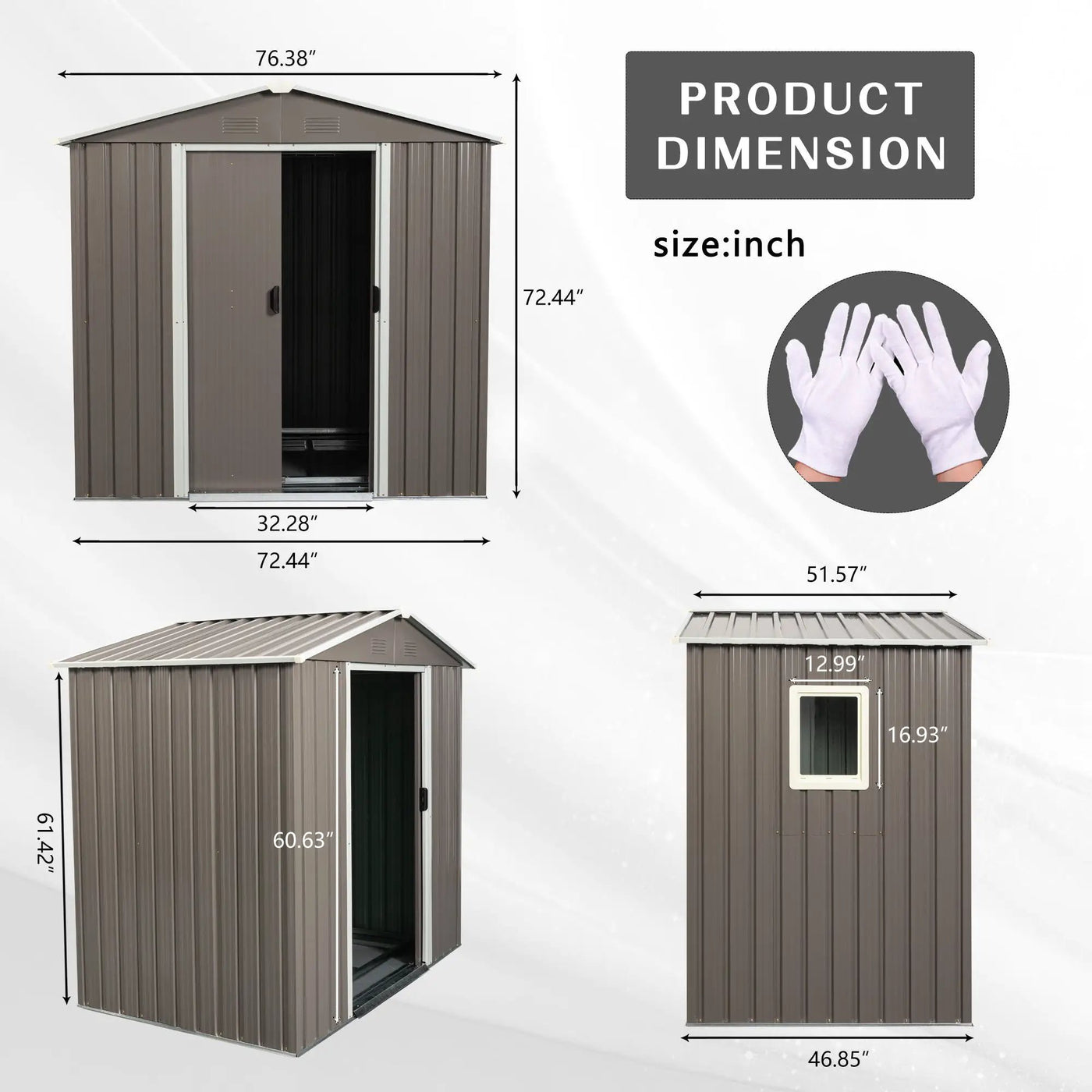 Outdoor Metal Storage Shed With Window by HouseOfZazla