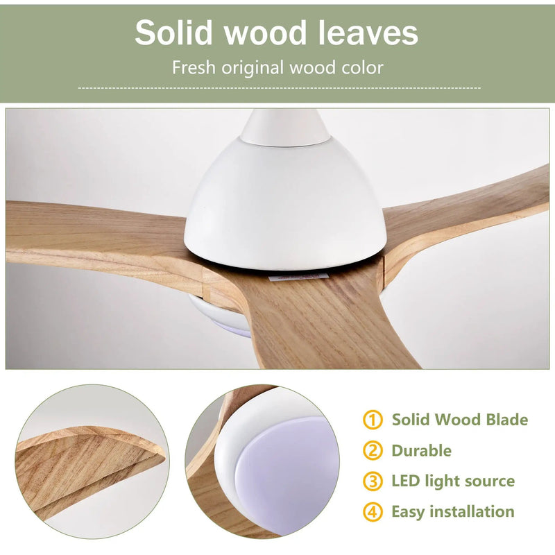 Indoor Outdoor Ceiling Fan With Light With Remote Control, Noiseless Reversible Motor, 6 Speed, 3 Color by HouseOfZazla