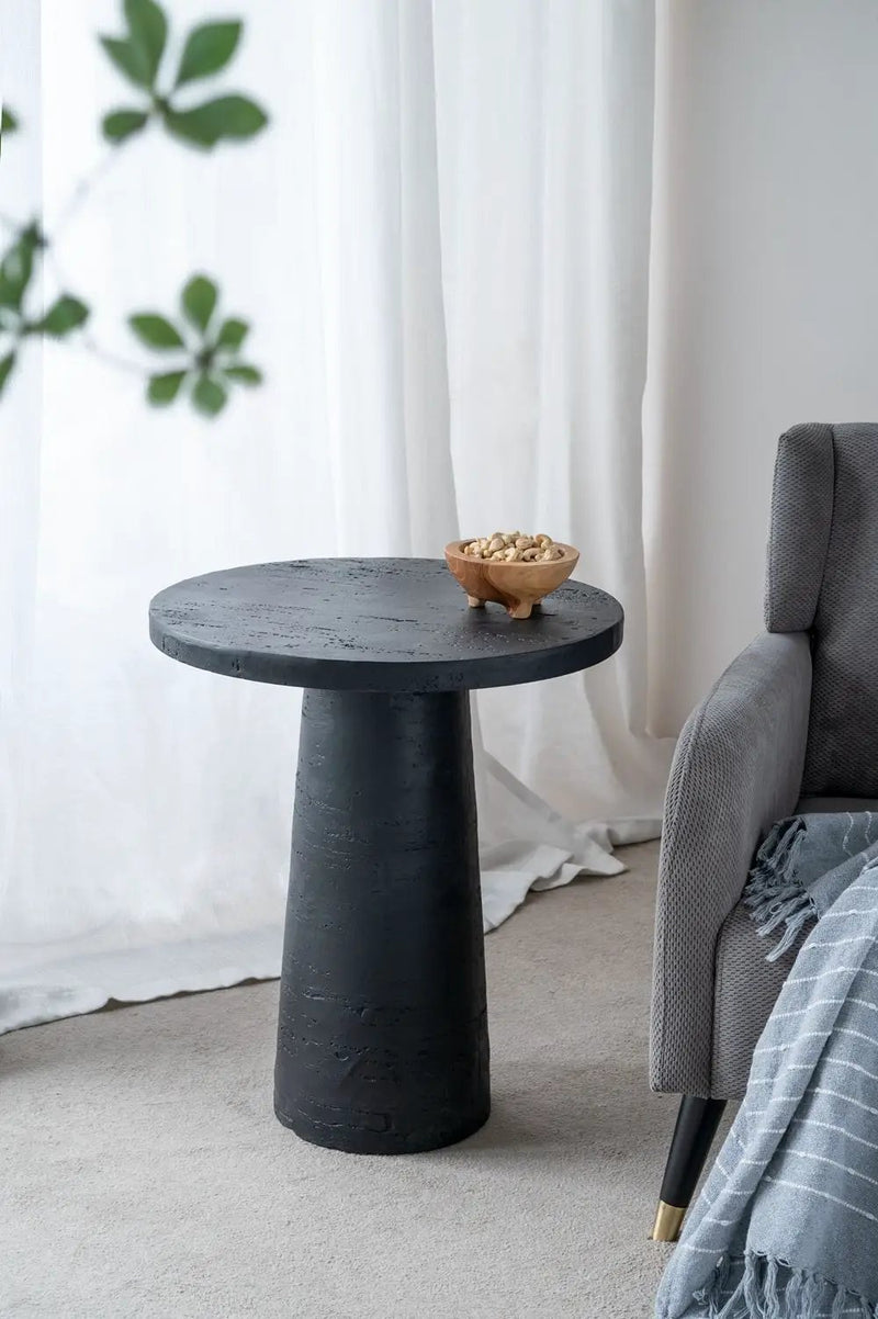Round Side Table With Pedestal Base by Unique Piece Furniture