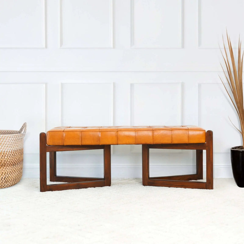 Riley - Bench - Brown / Rustic / Tan by Unique Piece Furniture