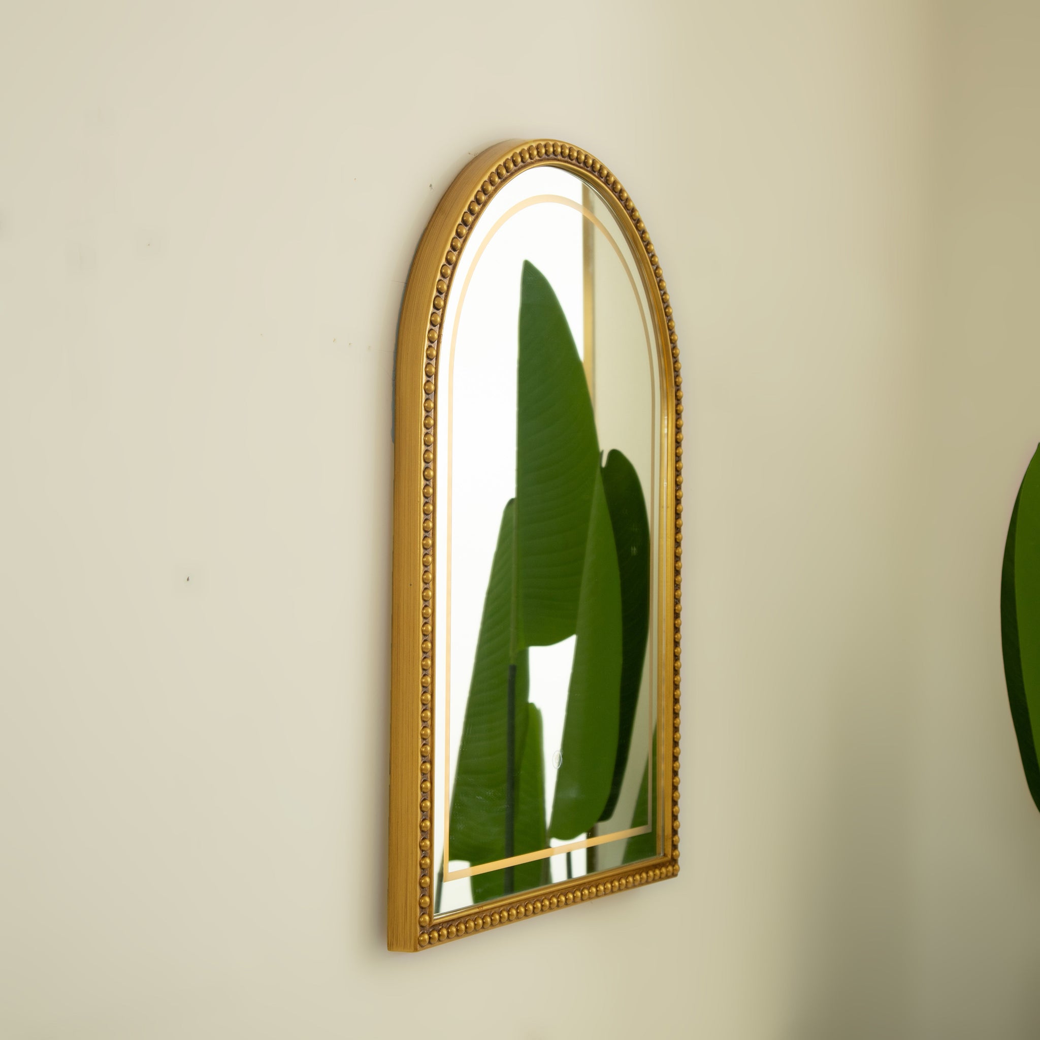 20'' Avri Mirror in Golden Beaded Retro Style by HouseOfZazla