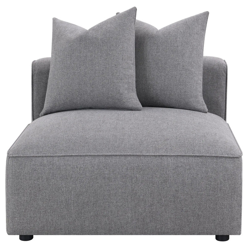 Jennifer Upholstered Armless Chair Grey by Unique Piece Furniture
