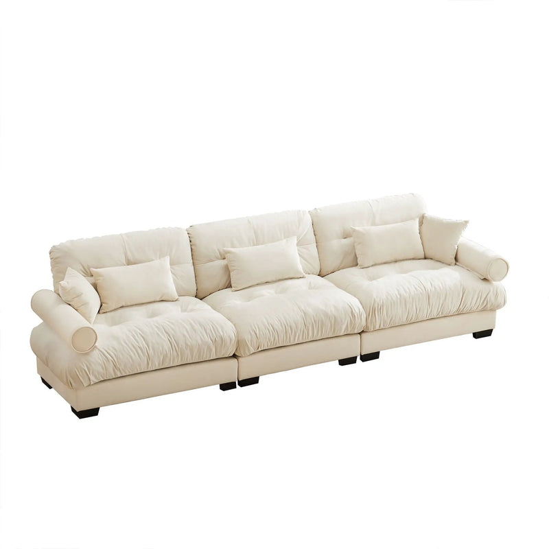 Modern Oversize Sofa With Cloud Like Comfort, Featuring Waist And Throw Pillows by Unique Piece Furniture
