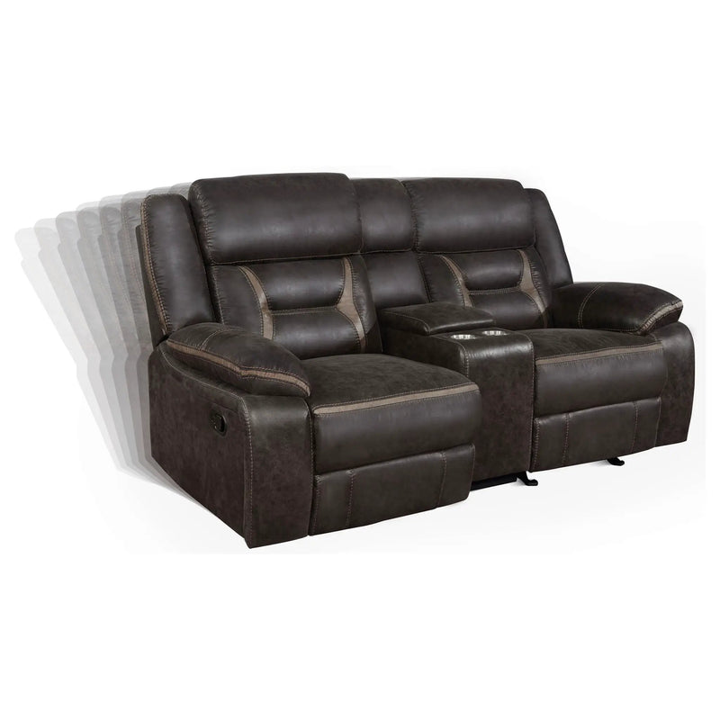 Greer 2-piece Upholstered Reclining Sofa Set Brown by Unique Piece Furniture