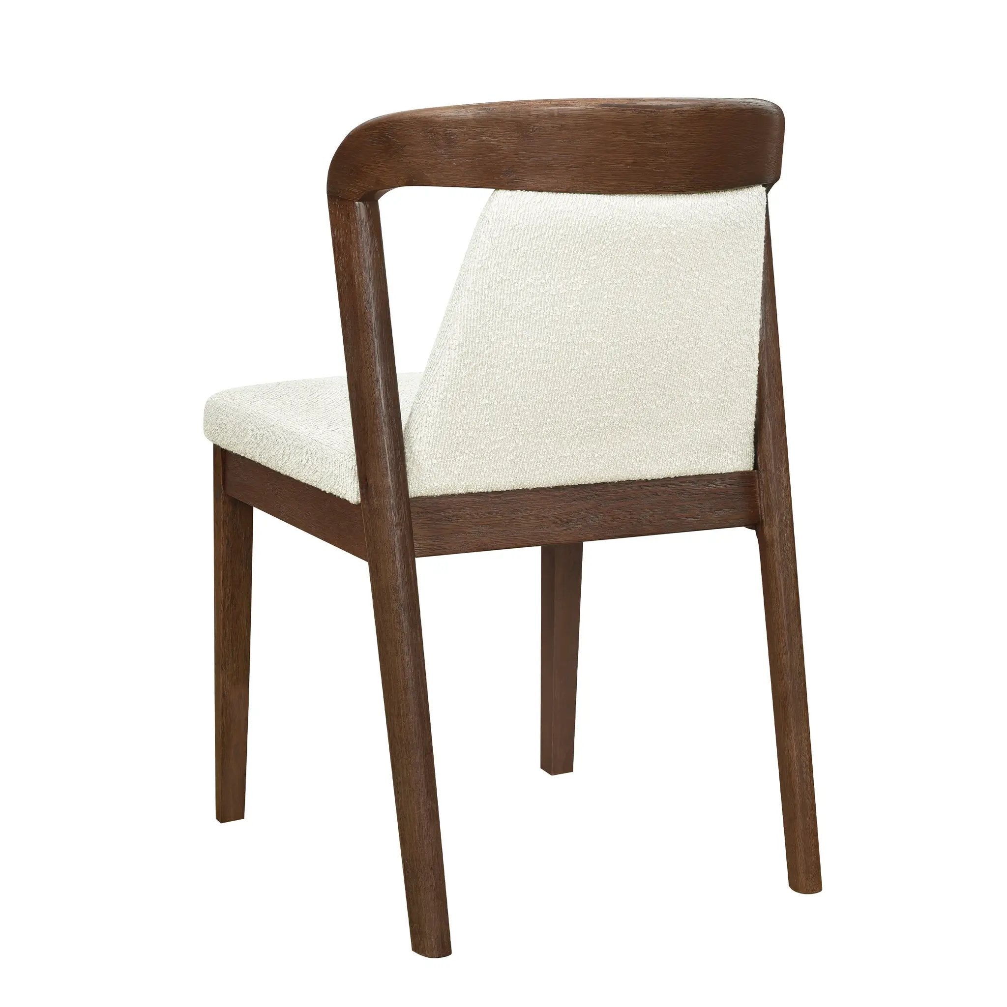 Upholstered Backrest Armless Dining Chairs (Walnut+Camel) by HouseOfZazla
