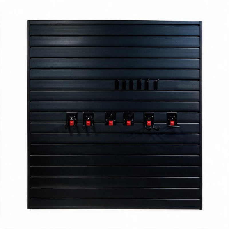 PVC Slatwall Panel Kit, 4x4ft Garage Wall Storage System