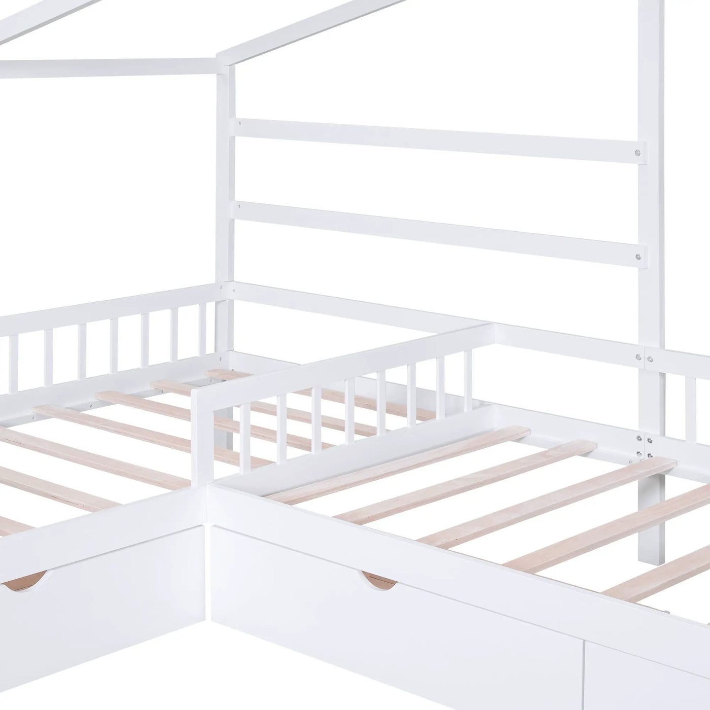 L Shape Platform Bed With 3 Storage Drawers by HouseOfZazla