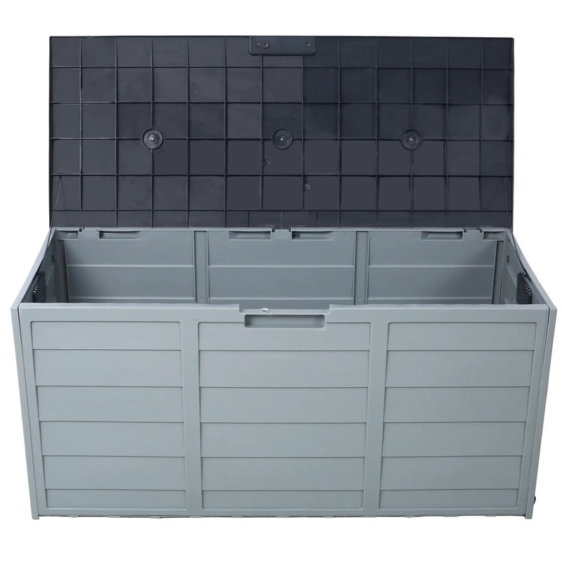 75 Gallon Resin Deck Box Storage Shed by HouseOfZazla