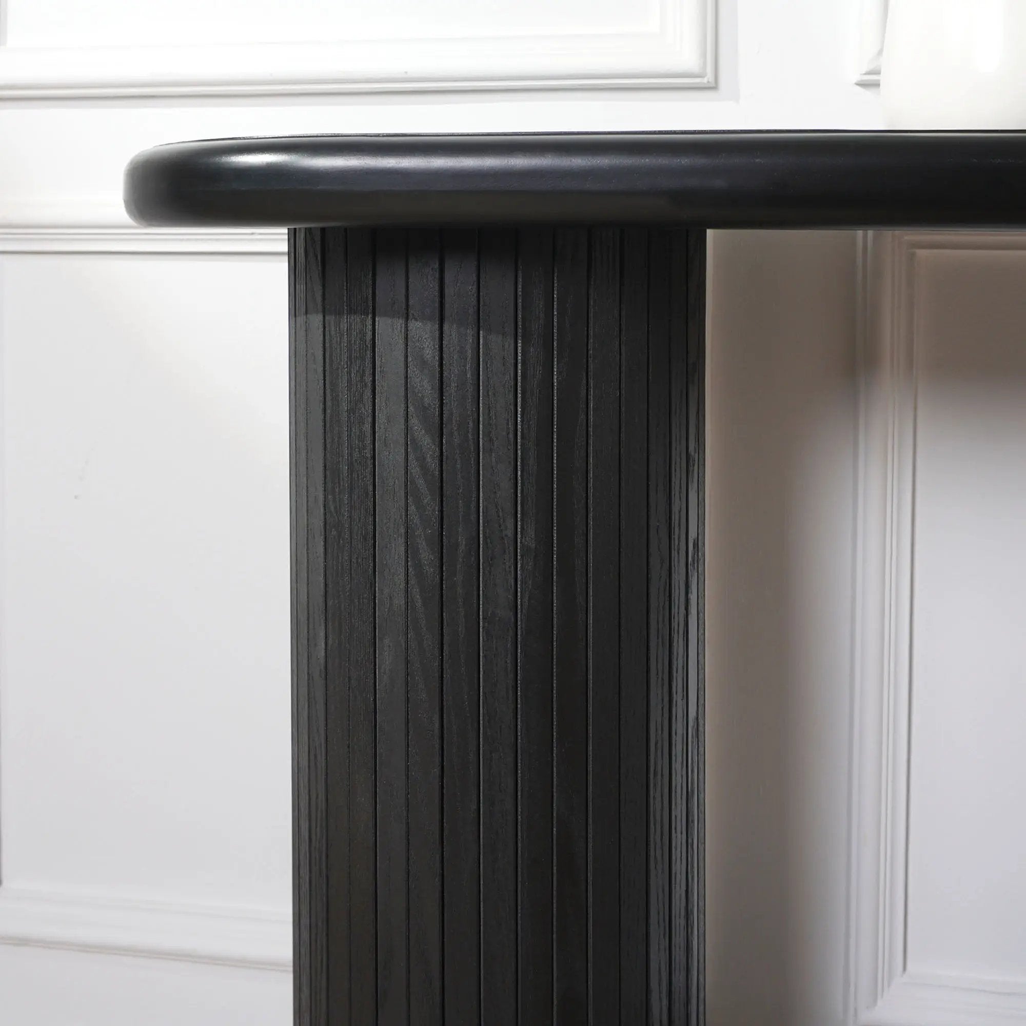 Fluted Cylinder Console Table - Black by HouseOfZazla
