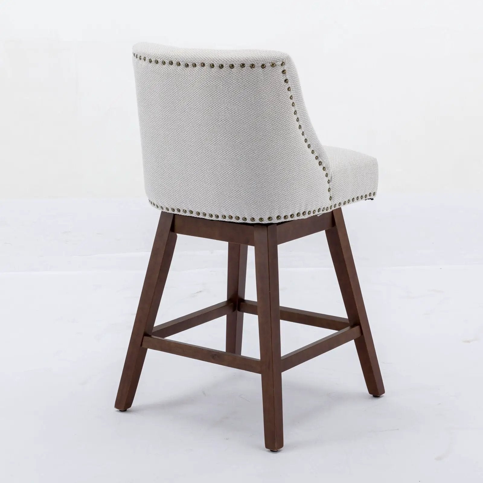 Counter Height Swivel Barstools, 26'' H Seat Height Upholstered Bar Stools (Set of 2), Fabric by Unique Piece Furniture