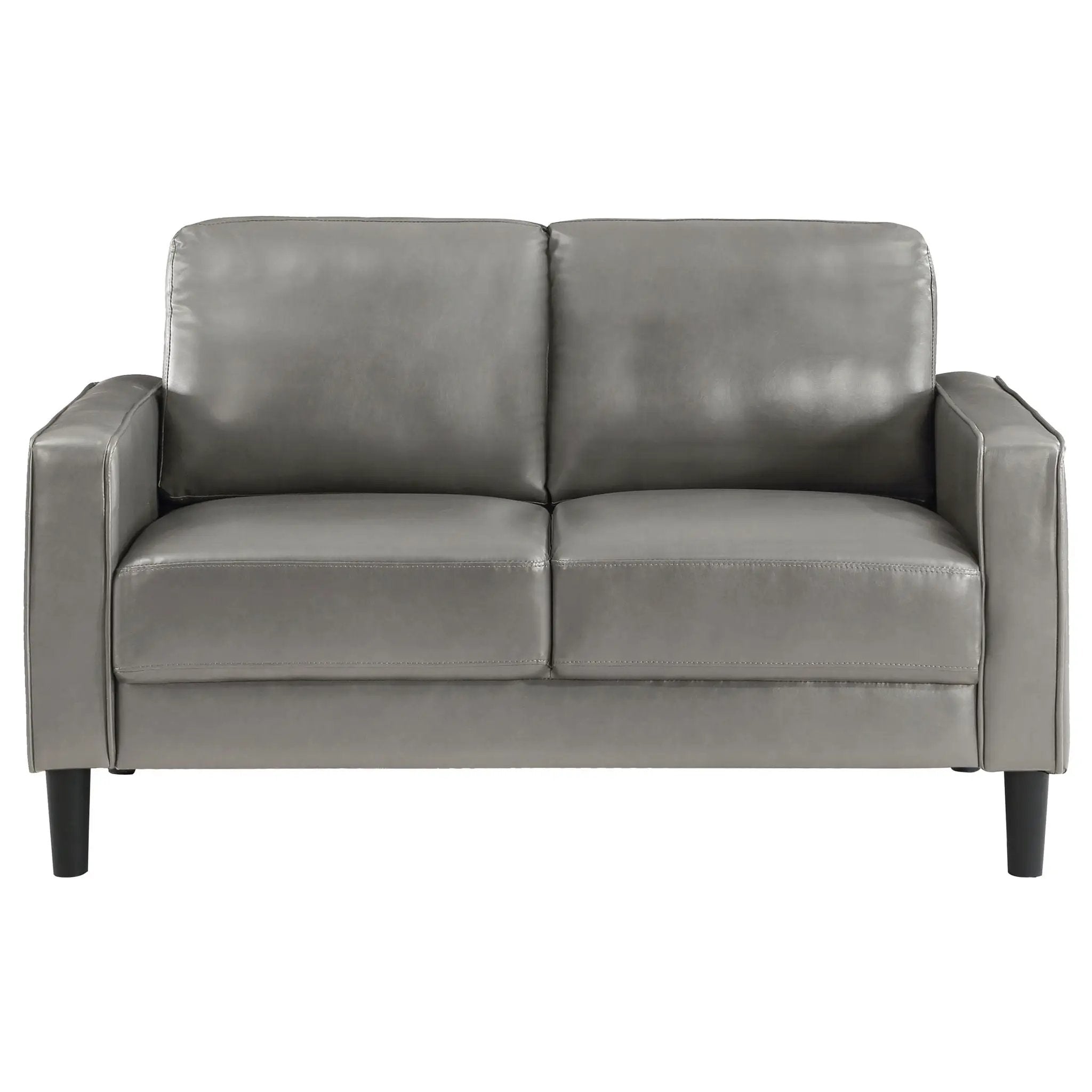 Ruth Upholstered Track Arm Loveseat Grey by Unique Piece Furniture