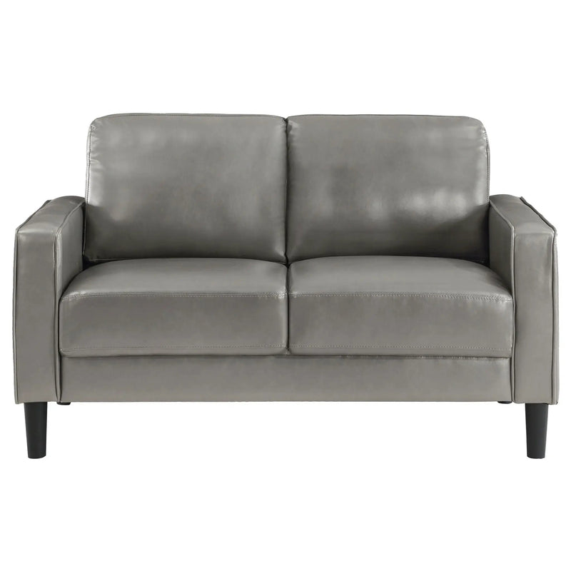 Ruth Upholstered Track Arm Loveseat Grey by Unique Piece Furniture