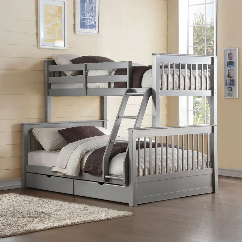 Haley II - Twin Over Full Bunk Bed With Storage by Unique Piece Furniture