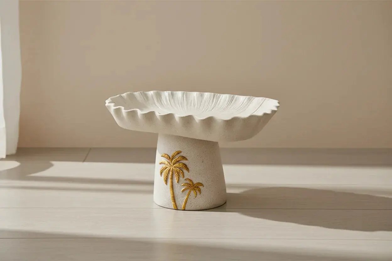 Decorative Tray - Ramadan Lotus Leaf Shaped by House Of Avana