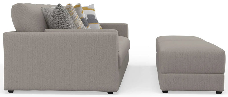 Trevor - Extra Deep Oversized Sofa With Included Storage Cocktail Ottoman by Unique Piece Furniture