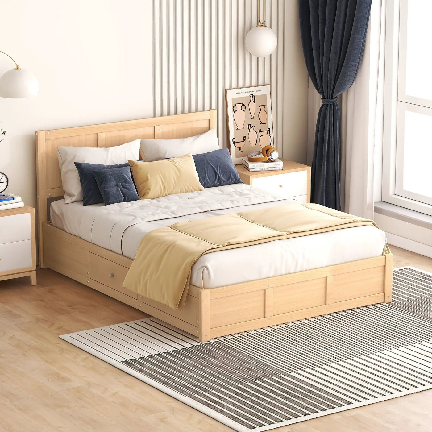 Platform Bed With Underneath Storage And 2 Drawers by HouseOfZazla