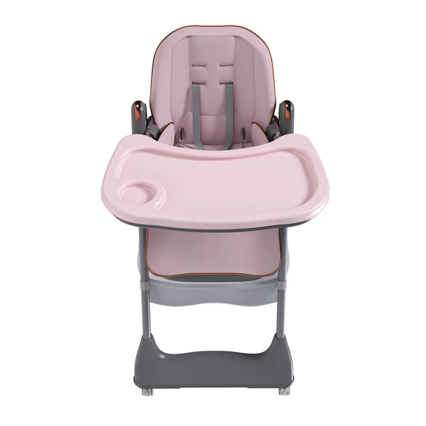 Adjustable Baby High Chair 0-6 Years, Portable Infant Feeding Seat With Safety Belt, Silent Lockable Wheels, photo 2 of 14
